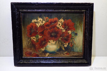 Obraz - Hloušek - Zátiší s máky 