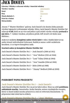 JACK DANIELS MASTER DISTILLER 1,........4,5,6.