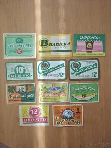 Československé pivní etikety 11 ks - 1