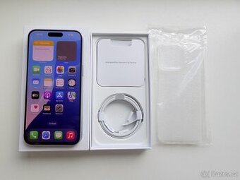 APPLE iPhone 15 Pro MAX 256GB Bílý Titan - ZÁRUKA-TOP STAV