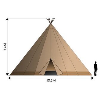 Teepee 132m2 - použitý jednu sezónu