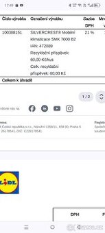 Klimatizace nová se zárukou kupovaná 6.2025