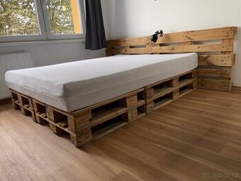 Postel z EURO palet 160x200cm + matrace MULTINO