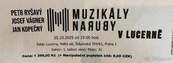 Prodám vstupenky na koncert Muzikály Naruby