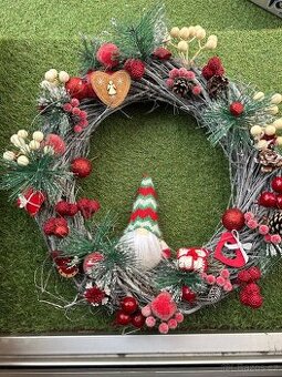 Vánoční věnec na dveře