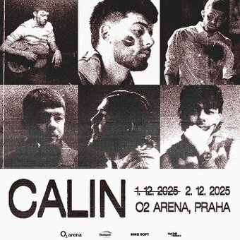 🎫 9x lístek na Calin – 1. 12. 2025 – O2 Arena Praha