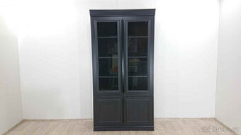 Černá vitrína z borovicového dřeva Organize WOOOD