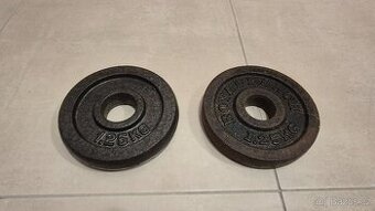 Prodám litinové 8x 1,25 kg kotouče - 30 mm otvor