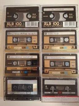 Audiokazety typu II Chrome 7ks Maxell, TDK