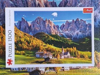Puzzle 1500 Trefl/Údolí Val di Funes, Dolomity