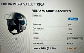 Helma Vespa VJ Elettrica Cromo Azzurro - 1