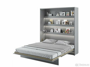Sklápěcí postel BED CONCEPT 180x200 v šedé barvě