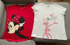 Trička Minnie a Růžový Panther (Disney)