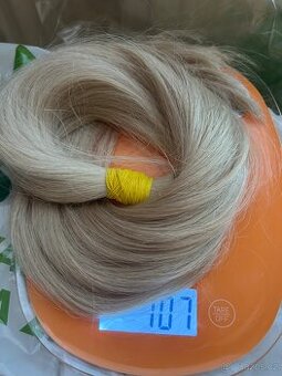 Východoevropské jemné surové nové vlasy 60 cm- blond svetlá
