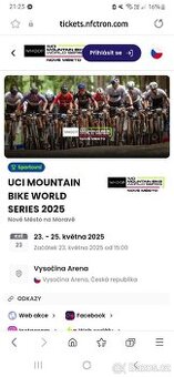 UCI Mountain Bike Světový pohár - 4 celovíkendové evstupenky