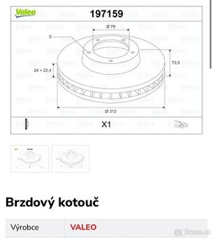 Valeo brzdy bmw e90