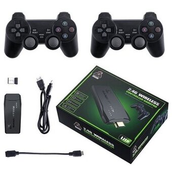 Retro herní konzole – 2 bezdrátové ovladače, HDMI, 64 GB
