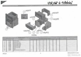 Vyzdívky do kotle Viadrus Hercules U38, U68 6-9 článek