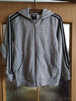 BAVLNĚNÁ MIKINA S KAPUCÍ ADIDAS VEL.152