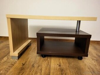 Konferenční stůl, lamino, odstín: jasan/wenge