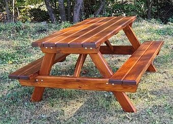 pivní set, dřevěné sezení