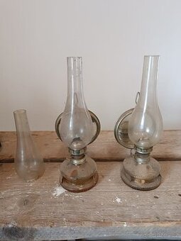 Petrolejové lampy se zrcadlem