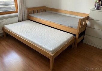 Postel s přistýlkou a šuplíky