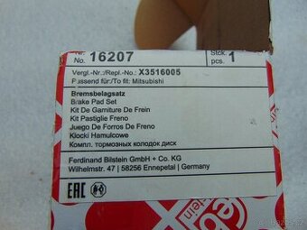 Brzdové destičky Febi 16207 pro Mitsubishi, Smart