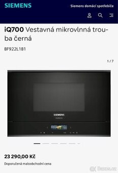 Nová mikr. tr. SIEMENS STUDIO LINE BF922L1B1 - 38 cm výš.