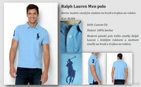 NOVÉ pánské polo triko Ralph Lauren: Modré - 1