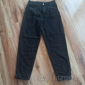 Nové pěkné černé kalhoty S/36 - 1