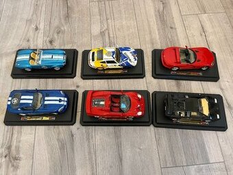 Bburago 1:24 sbírka 6x modelu aut ve skvělém stavu