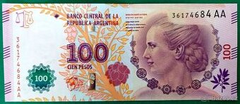 BANKOVKA 100 PESOS EVA PERON ( EVITA) 2012, ARGENTINA,UNC