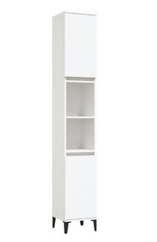 Koupelnová skříňka bílá 30 x 30 x 190 cm kompozitní dřevo