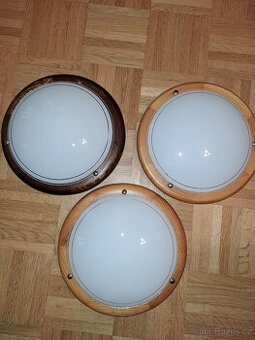 3x stropní světlo/svítidlo Top Light dřevo - 1