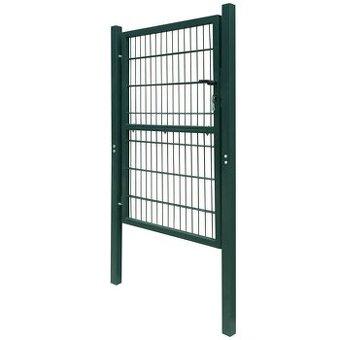 vidaXL Plotová branka 2D (jednokřídlá) zelená 106 x 210 cm