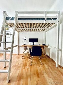IKEA STORÅ 140×200 bílá + matrace, 1 rok staré – Praha 3