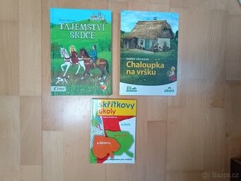 3 DĚTSKÉ KNÍŽKY - Tajemství srdce+Chaloupka na vršku+úkoly