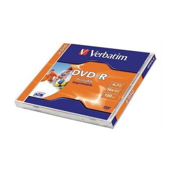 Verbatim Disk DVD-R 16x, 4.7GB potiskovatelný, Wide Inkjet P