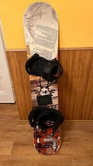 Snowboard Atomic 134 cm+ boty Burton a Salomon