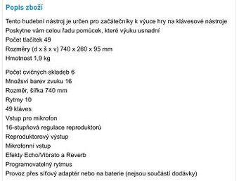 Klávesy MK- 4100 McCrypt