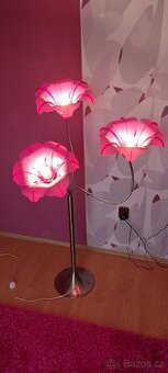 Stojací Lampa světlo koberec růžová barva