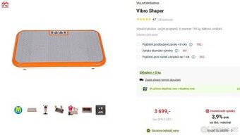 Vibrační plošina Vibro Shaper s dálkovým obladačem, švihadly