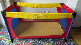 Dětská skládací cestovní postýlka + matrace a povlečení
