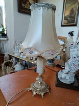 Stolní lampa vintaže, masaz, mramor