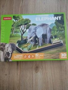 3D puzzle slon
