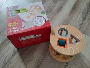 Bigjigs Motorická vhazovací hračka Válec s tvary - 12m+