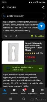 polštář pro těhotné ženy