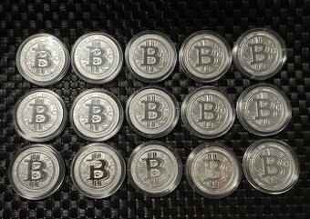 15 x Stříbrná investiční mince B T C 1 oz