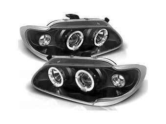Přední světla RENAULT MEGANE/SCENIC 96-99 ANGEL EYES ČERNÉ